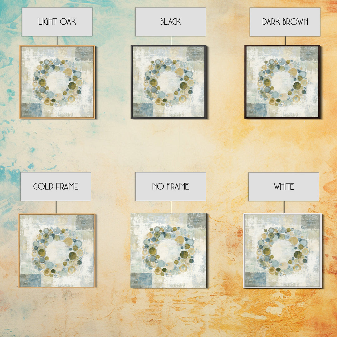 Abstract Cells and Circles as Soothing Pattern Framed Canvas Print, Medical Office Art, Fine Art Print, Office Decor, MOA-1x1-53