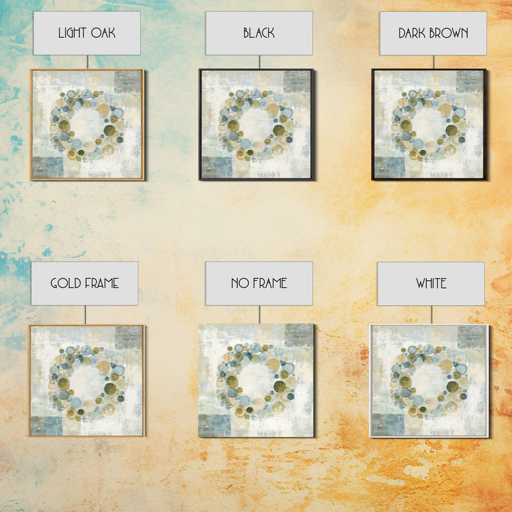 Abstract Cells and Circles as Soothing Pattern Framed Canvas Print, Medical Office Art, Fine Art Print, Office Decor, MOA-1x1-53