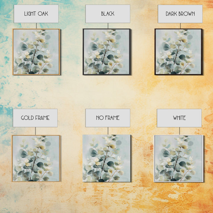 Botanical Eucalyptus Branch Canvas Print, Medical Office Art, Modern Decor, Office Decor, Fine Art, Calm, Home Decor, MOA-1x1-75