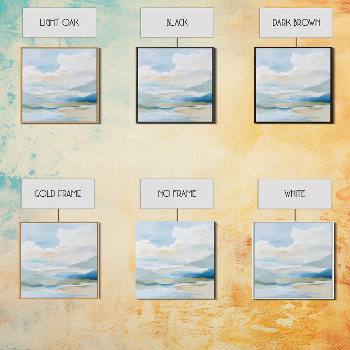 Sky and Cloud Scene Canvas Print, Medical Office Art, Textured Painting, Office Decor, Fine Art, Calm, Minimalist Art, MOA-1x1-81