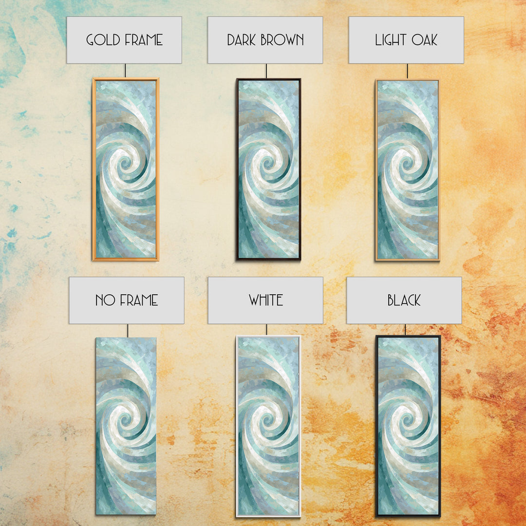 Abstract Healing Spiral Framed Canvas Print, Medical Office Art, Educational Poster, Office Decor, Calm, Fine Art Print, MOA-1x3-75