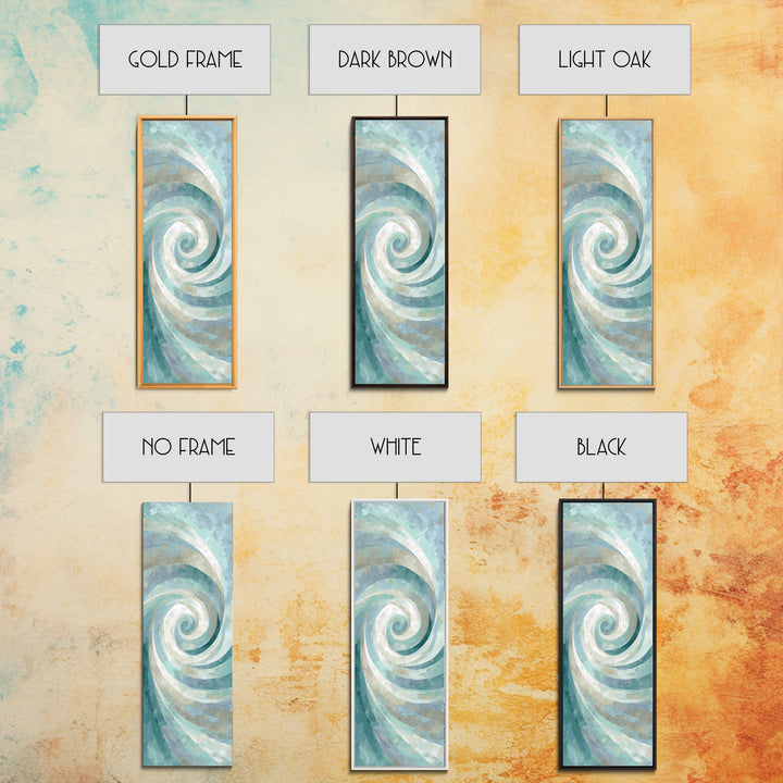 Abstract Healing Spiral Framed Canvas Print, Medical Office Art, Educational Poster, Office Decor, Calm, Fine Art Print, MOA-1x3-75