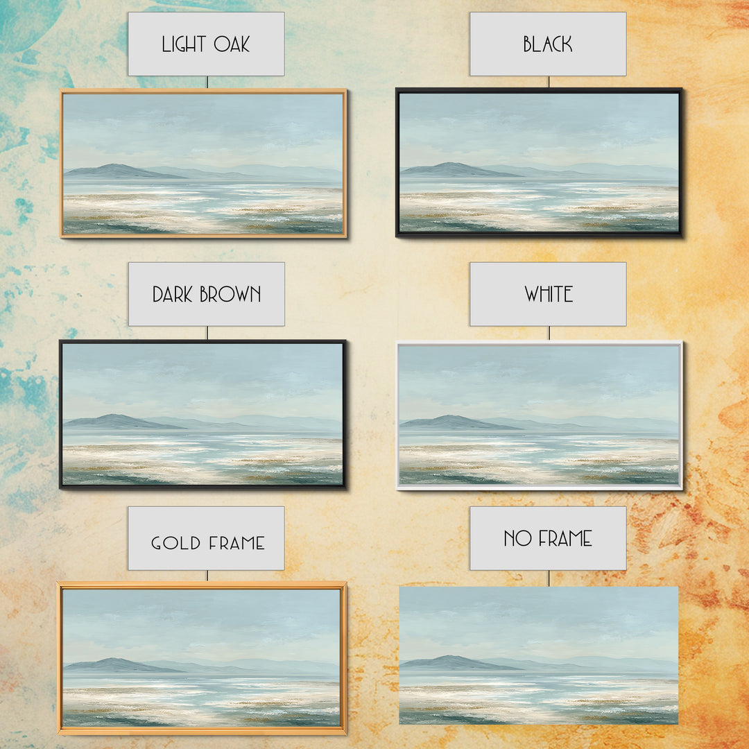 Peaceful Ocean Horizon Canvas Print, Medical Office Art, Digital Art, Office Decor, Calm, Medical Decor, Anatomy Wall Art, MOA-2x1-48