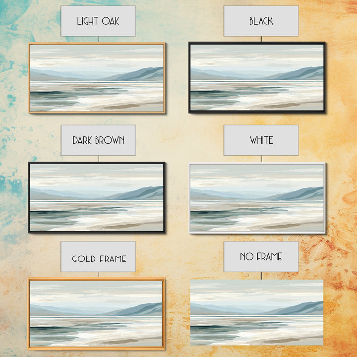 Peaceful Ocean Horizon Framed Canvas Print, Medical Office Art, Anatomy Poster, Office Decor, Fine Art, Calm, Modern Decor, MOA-2x1-96