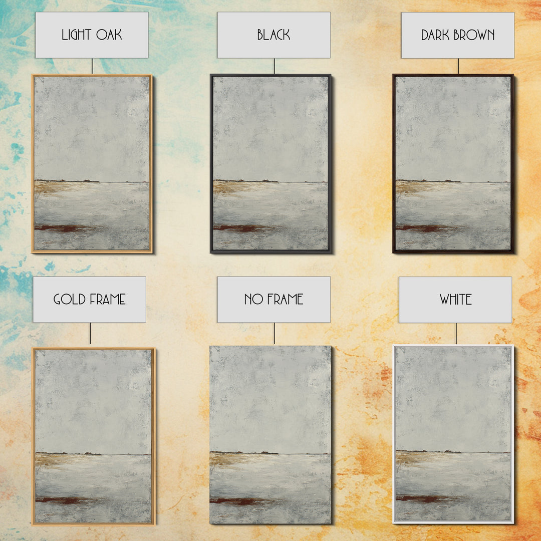 Peaceful Ocean Horizon Framed Canvas Print, Medical Office Art, Minimalist Decor, Office Decor, Calm, Dental Office Decor, MOA-2x3-12