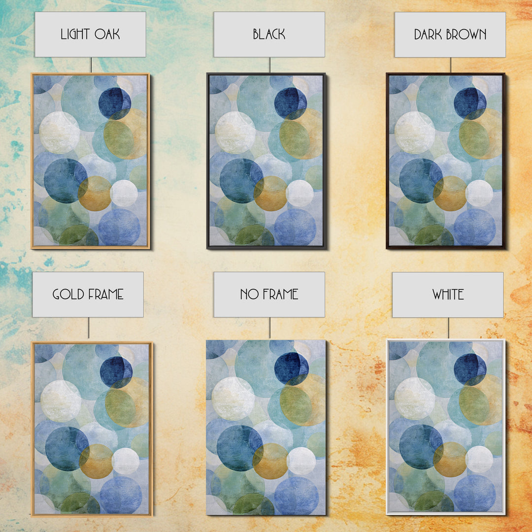 Abstract Cells and Circles as Soothing Pattern Framed Canvas Print, Medical Office Art, Digital Art, Office Decor, Abstract Art, MOA-2x3-13