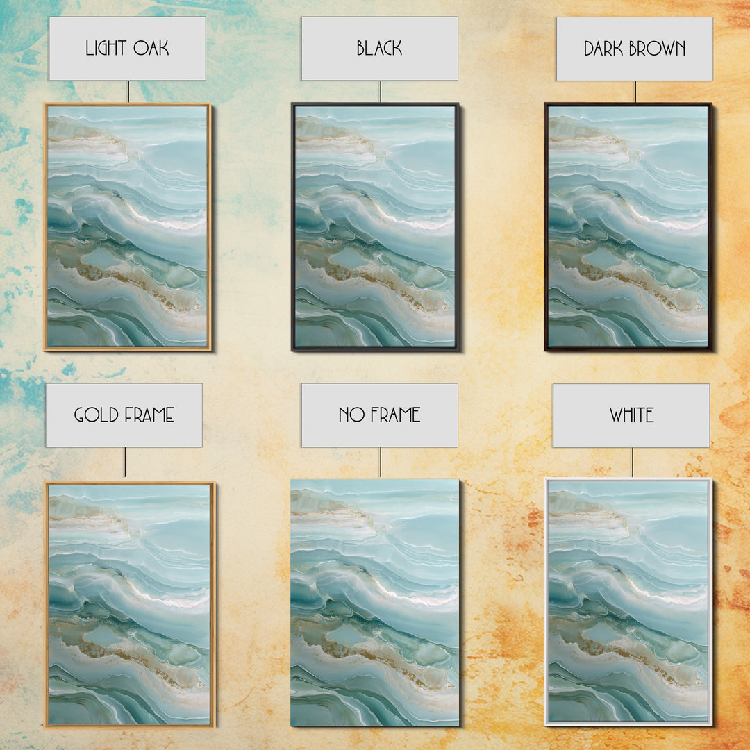 Calming Blue Abstract Framed Canvas Print, Medical Office Art, Medical Student Gift, Office Decor, Abstract Art, Calm, MOA-2x3-33