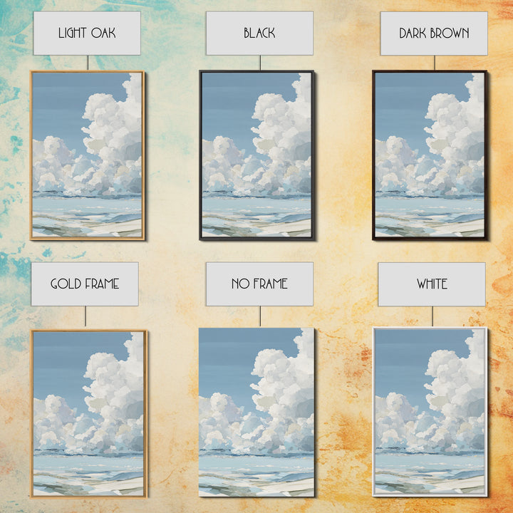 Sky and Cloud Scene Framed Canvas Print, Medical Office Art, Office Decor, Abstract Art, Calm, Anatomy Wall Art, MOA-2x3-41