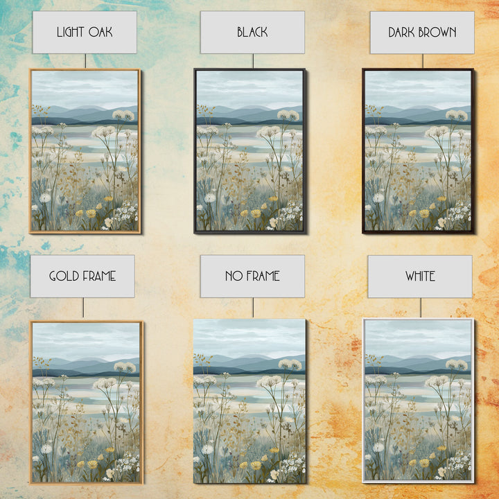 Sunlit Meadow with Wildflowers and Calm Mood Canvas Print, Medical Office Art, Neuroscience Art, Office Decor, Calm, MOA-2x3-44
