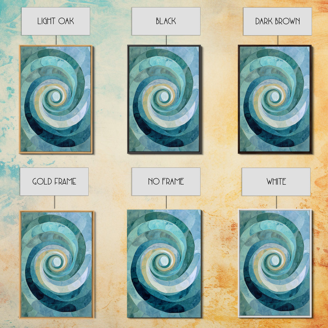 Abstract Healing Spiral Framed Canvas Print, Medical Office Art, Wall Art, Office Decor, Fine Art, Calm, Printable Card, MOA-2x3-47