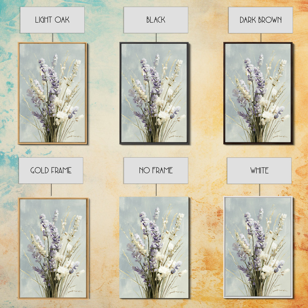 Lavender Botanical Still Life Framed Canvas Print, Medical Office Art, Printable Art, Office Decor, Watercolor Art, Calm, MOA-2x3-53