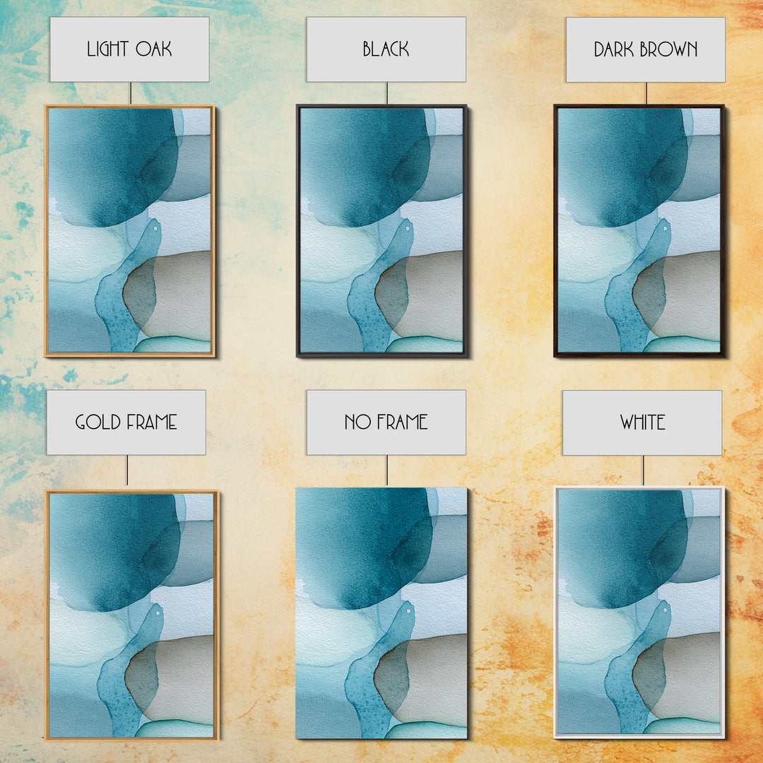 Calming Blue Abstract Canvas Print, Medical Office Art, Medical Art, Office Decor, Fine Art, Calm, Biology Art, Nurse Wall Art, MOA-2x3-57