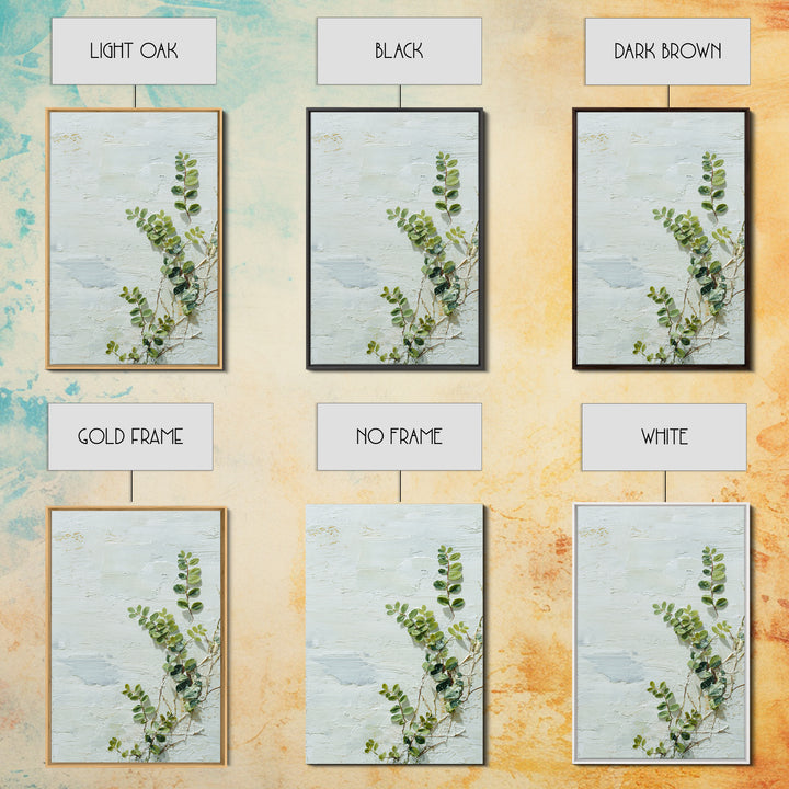 Minimal Green Fern Specimen Framed Canvas Print, Medical Office Art, Room Decor, Office Decor, Calm, Medical Student Gift, MOA-2x3-64