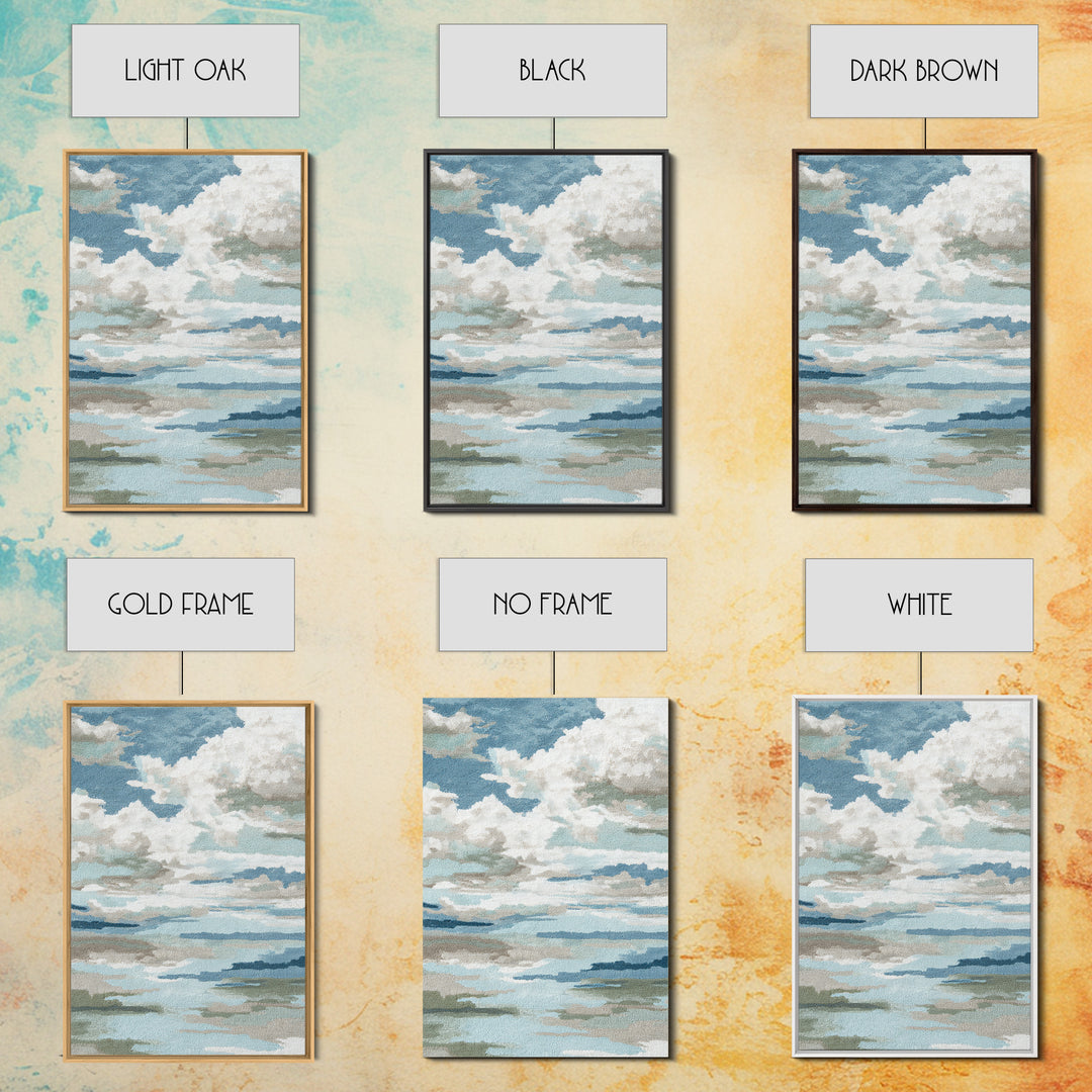 Sky and Cloud Scene Canvas Print, Medical Office Art, Teal Wall Art, Office Decor, Fine Art, Calm, Anatomy Art, Brain Art, MOA-2x3-65