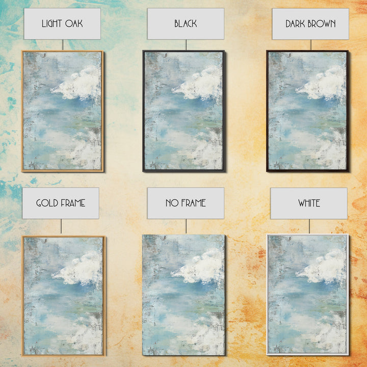 Calming Blue Abstract Canvas Print, Medical Office Art, Medical Art, Office Decor, Fine Art, Calm, Biology Art, Nurse Wall Art, MOA-2x3-81