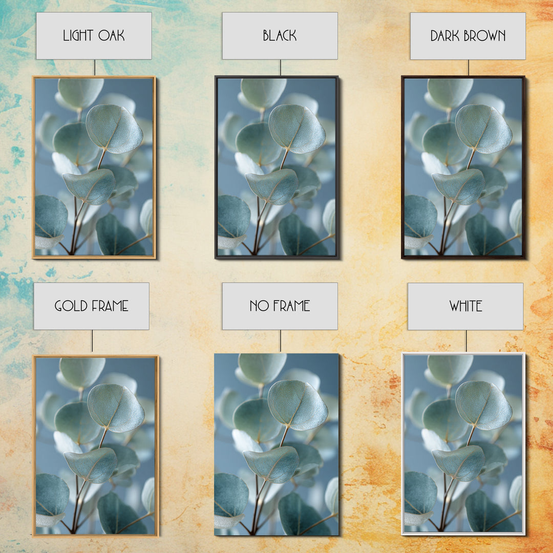 Botanical Eucalyptus Branch Framed Canvas Print, Medical Office Art, Medical Office Decor, Office Decor, Fine Art, Calm, MOA-2x3-83