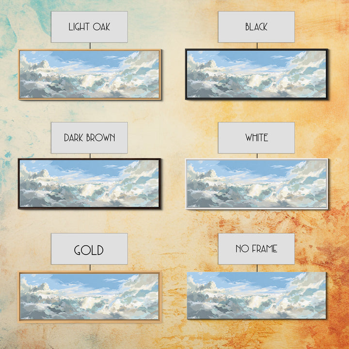 Sky and Cloud Scene Canvas Print, Medical Office Art, Medical Wall Art, Office Decor, Abstract Art, Calm, Neutral Decor, MOA-3x1-49