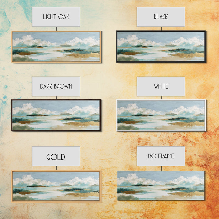 Sky and Cloud Scene Framed Canvas Print, Medical Office Art, School Nurse Art, Office Decor, Fine Art, Calm, Luxury Decor, MOA-3x1-73