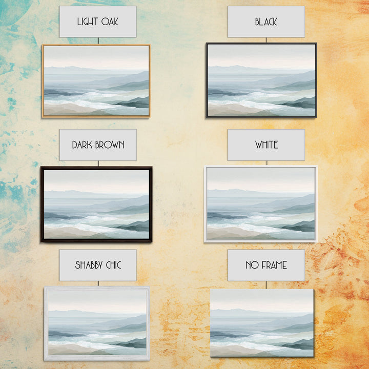 Peaceful Ocean Horizon Canvas Print, Medical Office Art, Brain Poster, Office Decor, Oil Painting, Calm, Medical School, MOA-3x2-32