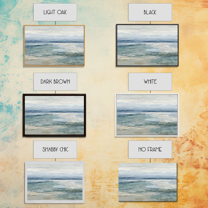 Calming Blue Abstract Framed Canvas Print, Medical Office Art, Gallery Decor, Office Decor, Abstract Art, Calm, MOA-3x2-77
