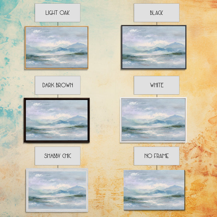 Soft Mountain Landscape Framed Canvas Print, Medical Office Art, Anatomy Art, Office Decor, Fine Art, Calm, Statement Artwork, MOA-3x2-78