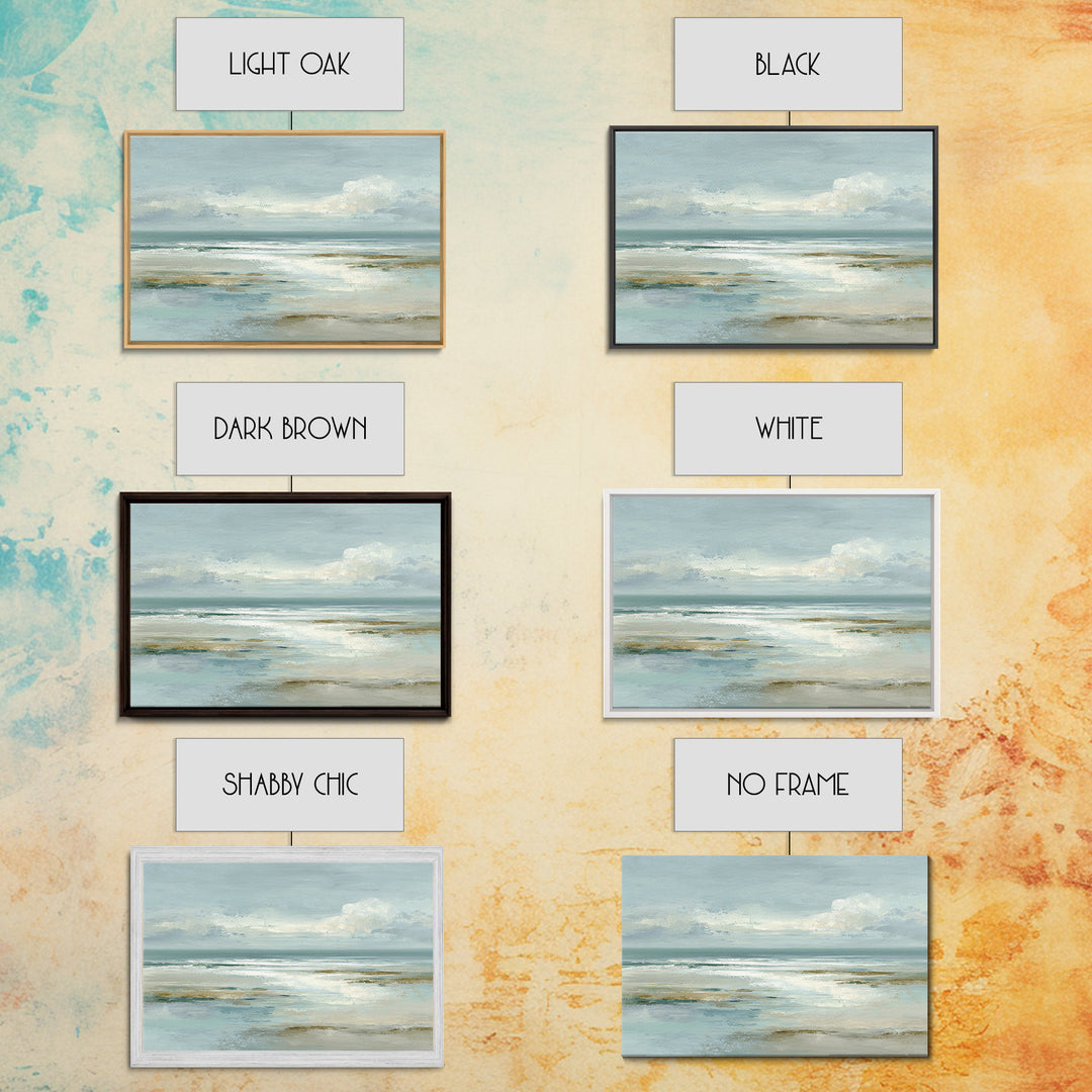 Peaceful Ocean Horizon Framed Canvas Print, Medical Office Art, Animal Art, Office Decor, Fine Art, Calm, Heart Anatomy Print, MOA-3x2-8