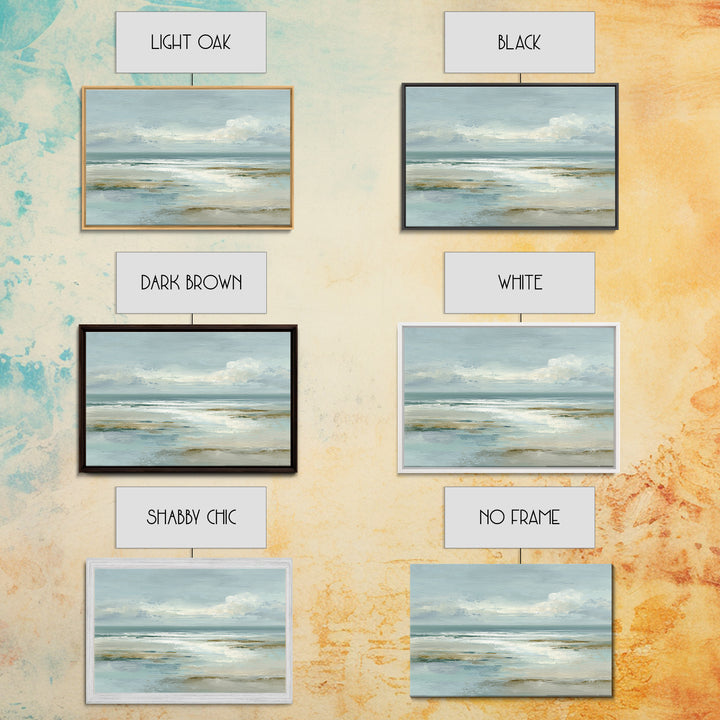 Peaceful Ocean Horizon Framed Canvas Print, Medical Office Art, Animal Art, Office Decor, Fine Art, Calm, Heart Anatomy Print, MOA-3x2-8