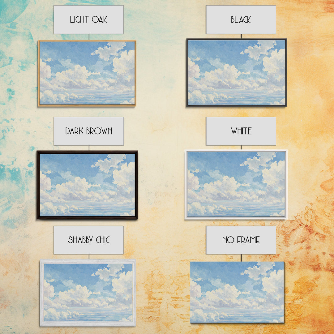 Sky and Cloud Scene Framed Canvas Print, Medical Office Art, Nurse Wall Art, Office Decor, Fine Art, Calm, Room Decor, MOA-3x2-85