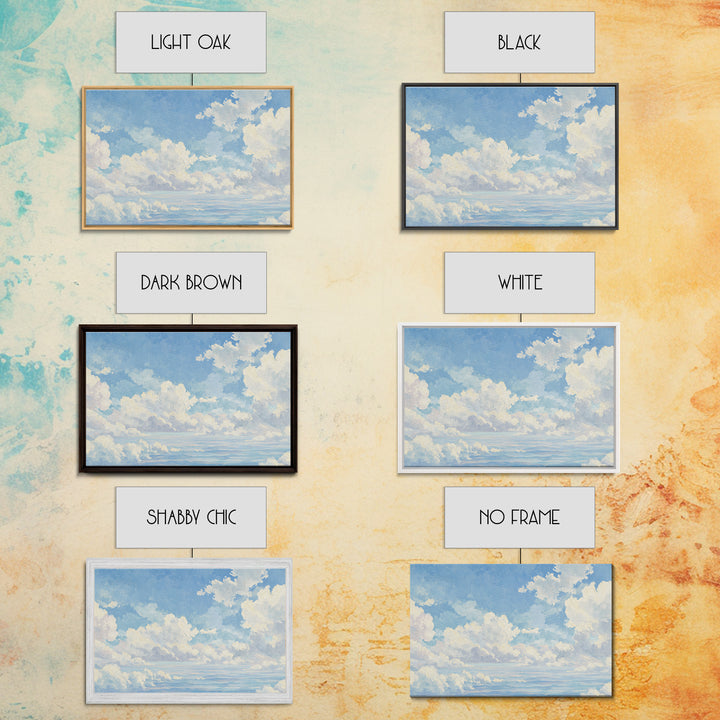 Sky and Cloud Scene Framed Canvas Print, Medical Office Art, Nurse Wall Art, Office Decor, Fine Art, Calm, Room Decor, MOA-3x2-85