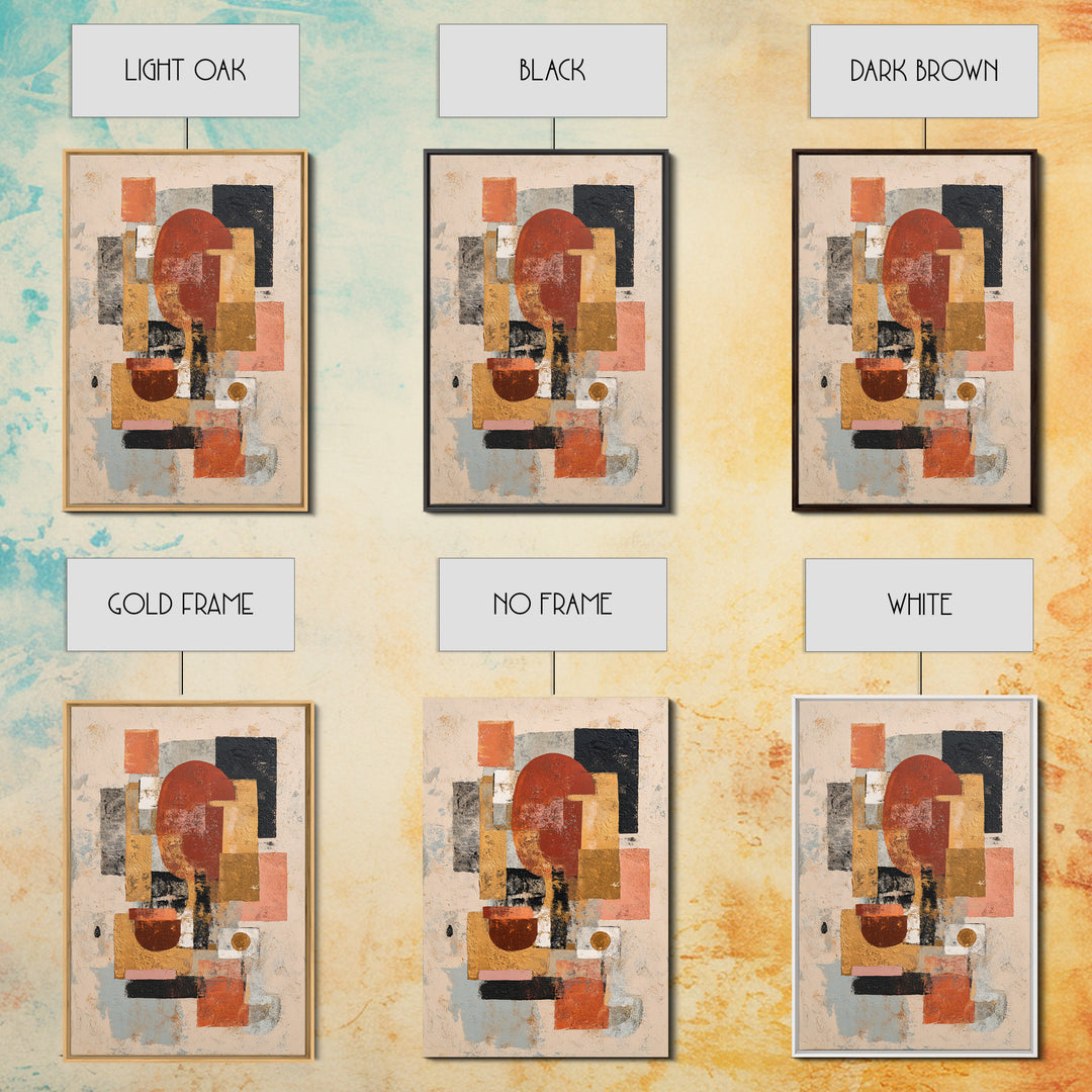 Bold Abstract Composition Canvas Print, Modern Art, Art Nouveau, Living Room Decor, Fine Art, Modern, Mid Century Modern Art, MOD-2x3-57