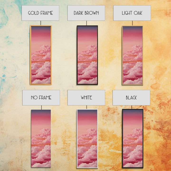 All Pink Cloudscape Canvas Print, Monochrome Art, Wall Art, Living Room Decor, Watercolor Art, Mono, Abstract Art, MON-1x3-48