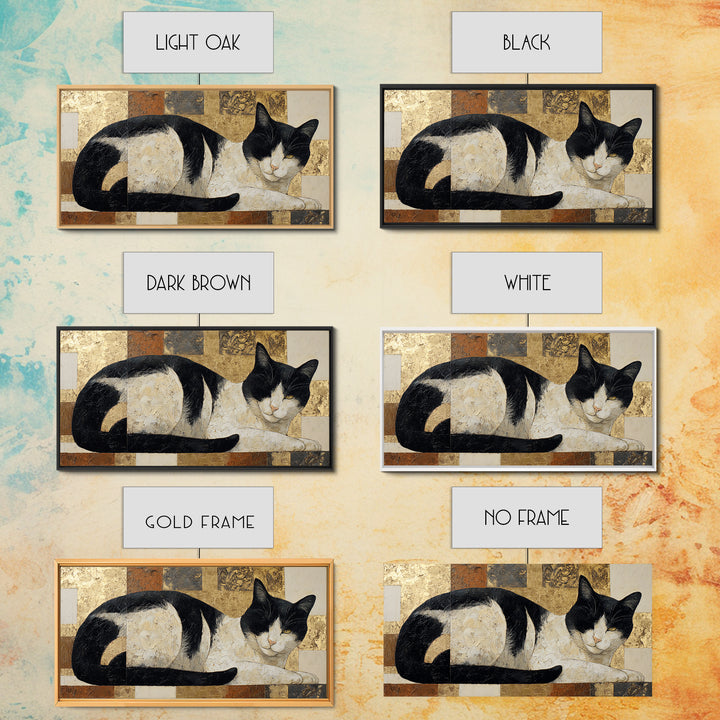 Monochrome Cat Portrait Canvas Print, Monochrome Art, Mid Century Modern, Living Room Decor, Fine Art, Mono, Boho Wall Art, MON-2x1-31