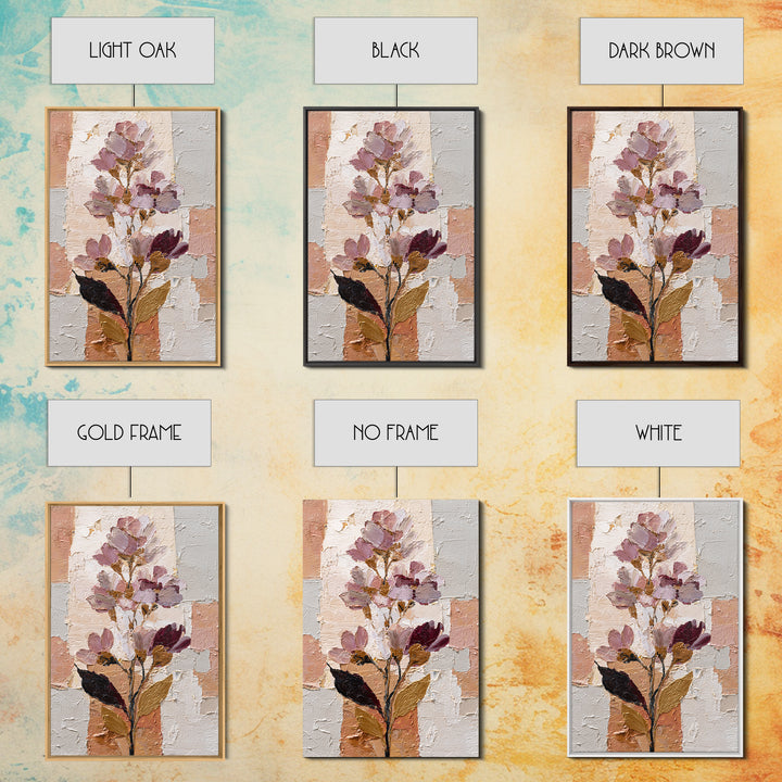 Monochrome Floral Bouquet Canvas Print, Monochrome Art, Living Room Decor, Oil Painting, Mono, Digital Wall Art, MON-2x3-50