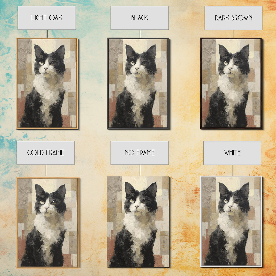 Monochrome Cat Portrait Canvas Print, Monochrome Art, Apartment Decor, Living Room Decor, Fine Art, Mono, Moody Wall Art, MON-2x3-91