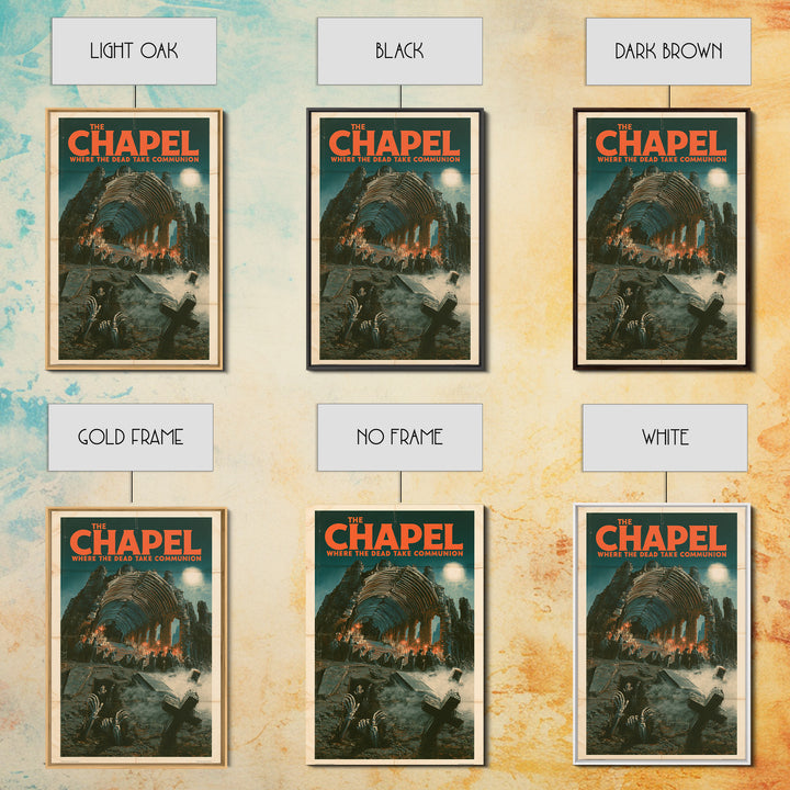 The Chapel Where The Dead Take Communion, English Language Horror Movie Poster, Giallo Horror Art, Classic Monster Poster, Canvas Print