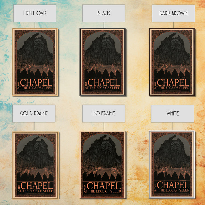 The Chapel At The Edge Of Sleep, English Language Horror Movie Poster, Decadent Line Art, Gothic Cinema Wall Art