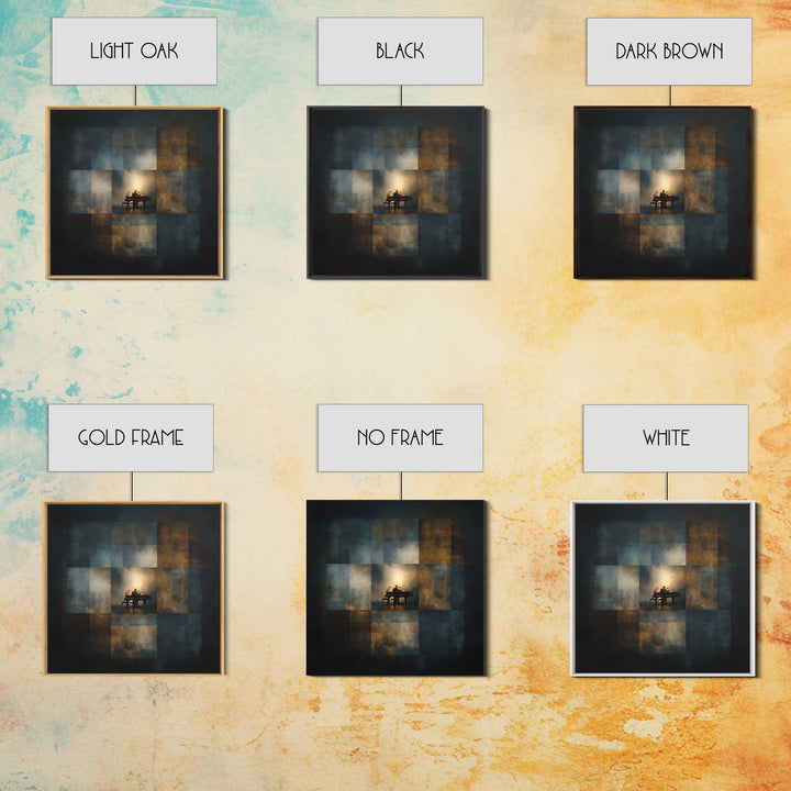 Album Cover Abstract Grid Canvas Print, Music Studio Art, Painting from Photo, Studio Decor, Abstract Art, Rhythm, MSA-1x1-18