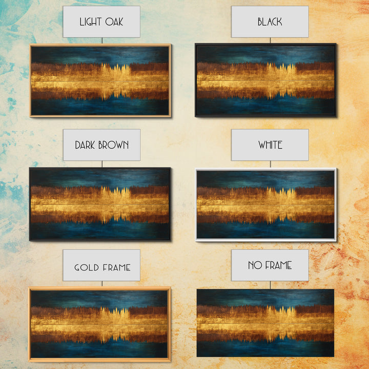 Abstract Sound Wave Framed Canvas Print, Music Studio Art, Custom Painting, Studio Decor, Abstract Art, Rhythm, Man Cave Decor, MSA-2x1-72