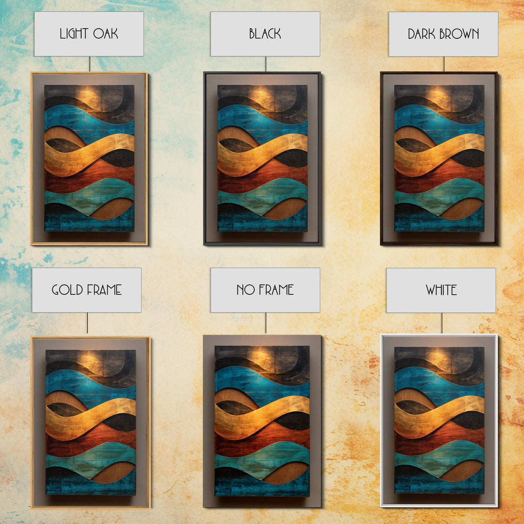 Abstract Sound Wave Framed Canvas Print, Music Studio Art, Wall Art, Studio Decor, Abstract Art, Rhythm, Trendy Wall Art, MSA-2x3-60