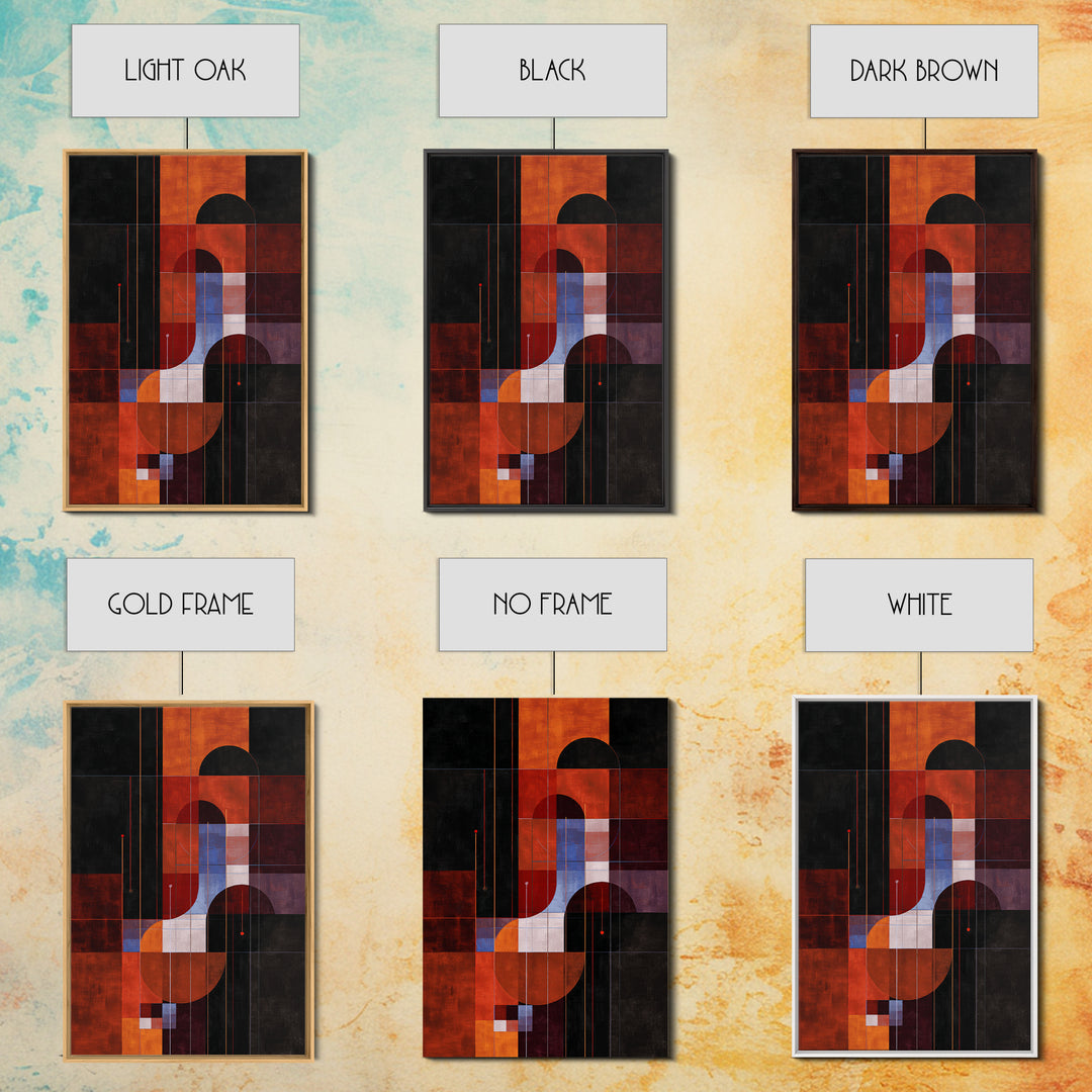 Album Cover Abstract Grid Framed Canvas Print, Music Studio Art, Music, Studio Decor, Abstract Art, Rhythm, Recording Studio, MSA-2x3-74