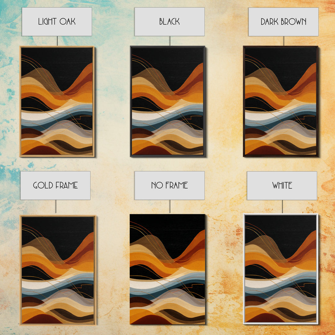 Abstract Sound Wave Framed Canvas Print, Music Studio Art, Travel Wall Art, Studio Decor, Abstract Art, Rhythm, Boho Decor, MSA-2x3-84