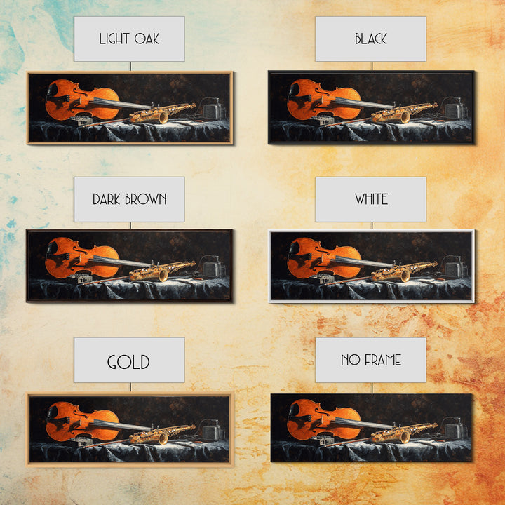 Cello Leaning Against Dark Velvet Backdrop Canvas Print, Music Studio Art, Commission Painting, Studio Decor, Abstract Art, MSA-3x1-49
