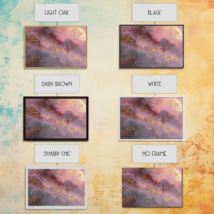 Phoenix Rising from Ashes Framed Canvas Print, Mythological Art, Bedroom Wall Art, Living Room Decor, Watercolor Art, Legend, MYT-3x2-65