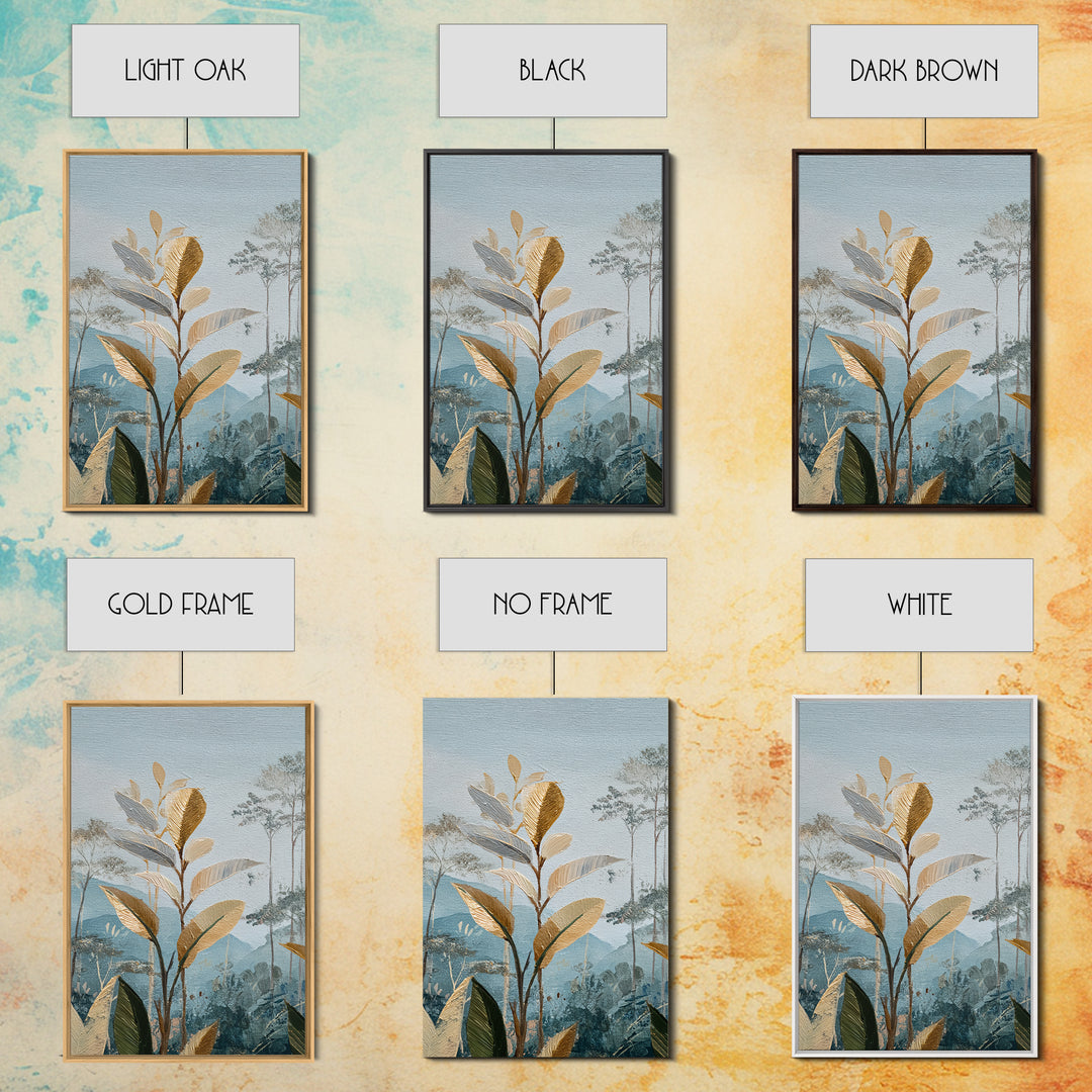 Tropical Jungle Leaves Canvas Print, Nature Art, Wood Wall Art, Living Room Decor, Fine Art, Nature, Digital Download Art, NAT-2x3-77