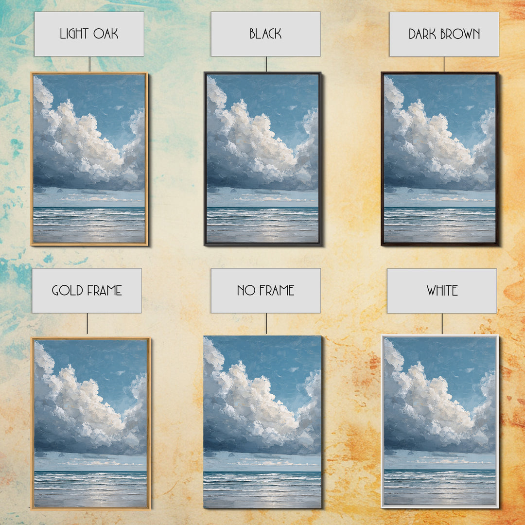 Stormy Cloudscape over Open Ocean Canvas Print, Nautical Art, Printable Wall Art, Coastal Decor, Fine Art, Harbor, Beach Decor, NAU-2x3-29