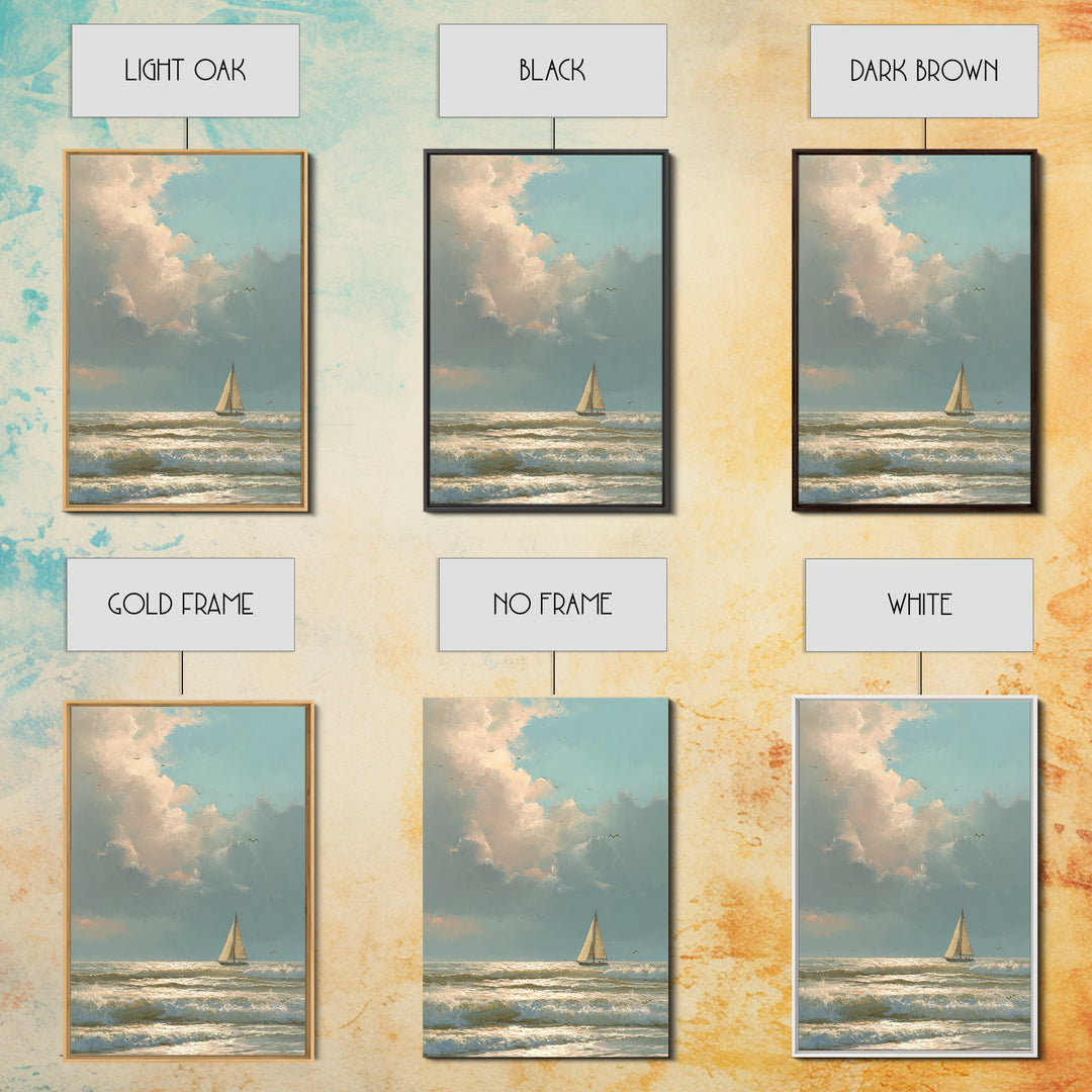 Stormy Cloudscape over Open Ocean Canvas Print, Nautical Art, Printable Wall Art, Coastal Decor, Fine Art, Harbor, Beach Decor, NAU-2x3-5
