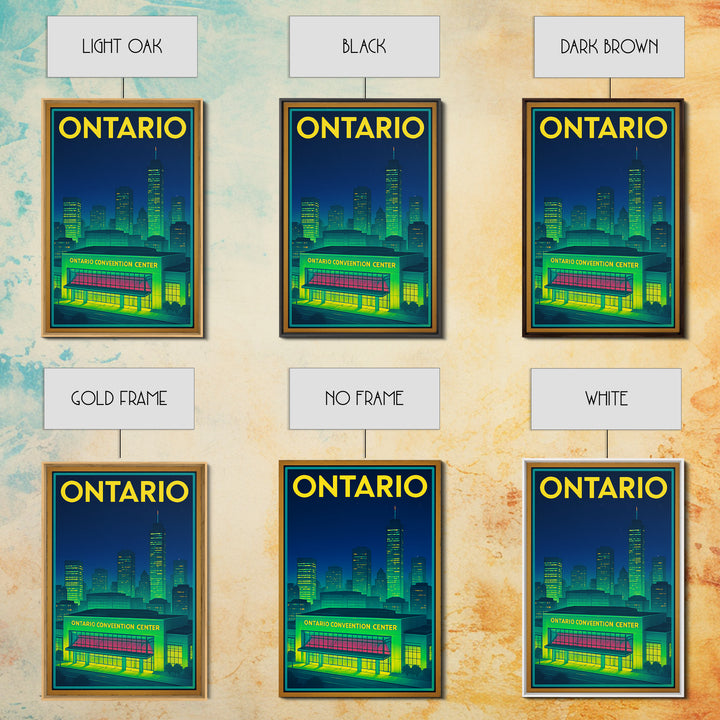 Ontario Travel Poster, Canvas Print, Retro Neon Travel Art, Ontario Travel Art, Travel Poster Art, Vintage Travel Art, Vintage City Poster
