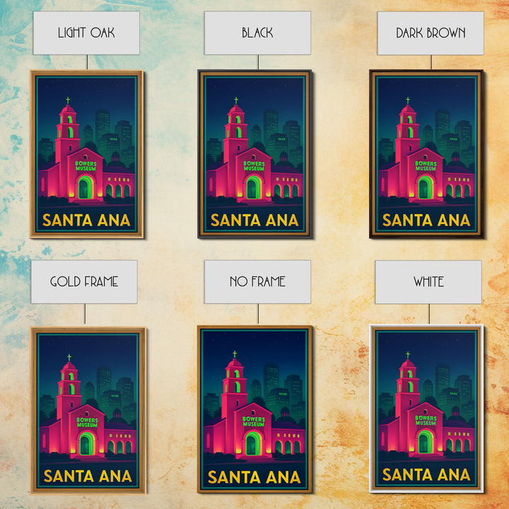 Santa Ana California Travel Poster, Canvas Print, Cyberpunk Style City Art, Santa Ana City Art, Fine Art Print, Wall Art, City Art Print