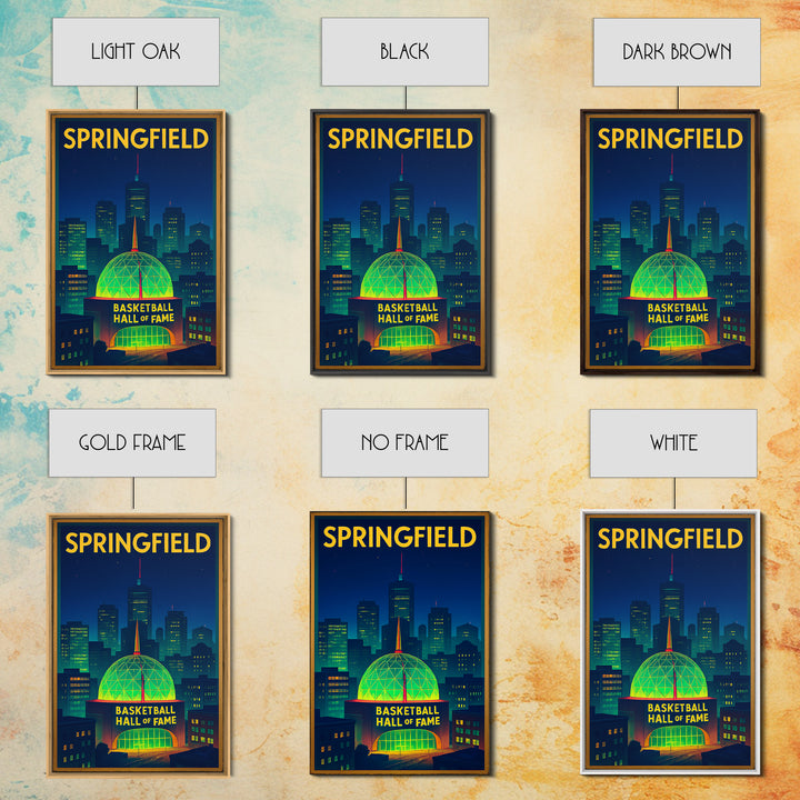 Springfield Travel Poster, Canvas Print, Cyberpunk Style City Art, Springfield Poster Print, City Art Print, Living Room Wall Art
