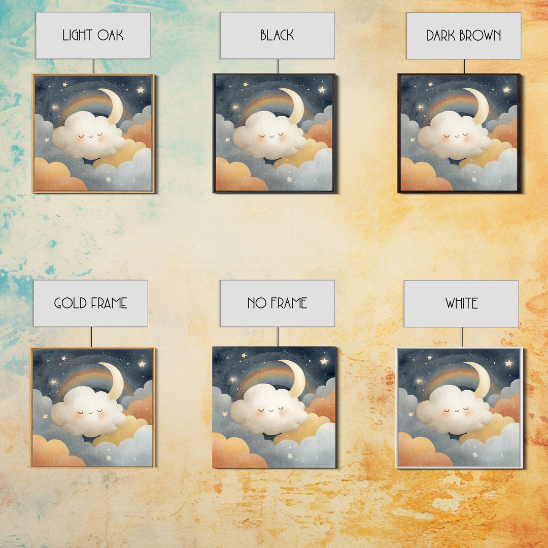 Moon and Stars Canvas Print, Nursery Art, Wall Art, Nursery Decor, Fine Art, Nursery, Nursery Prints, Playroom Decor, NUR-1x1-99